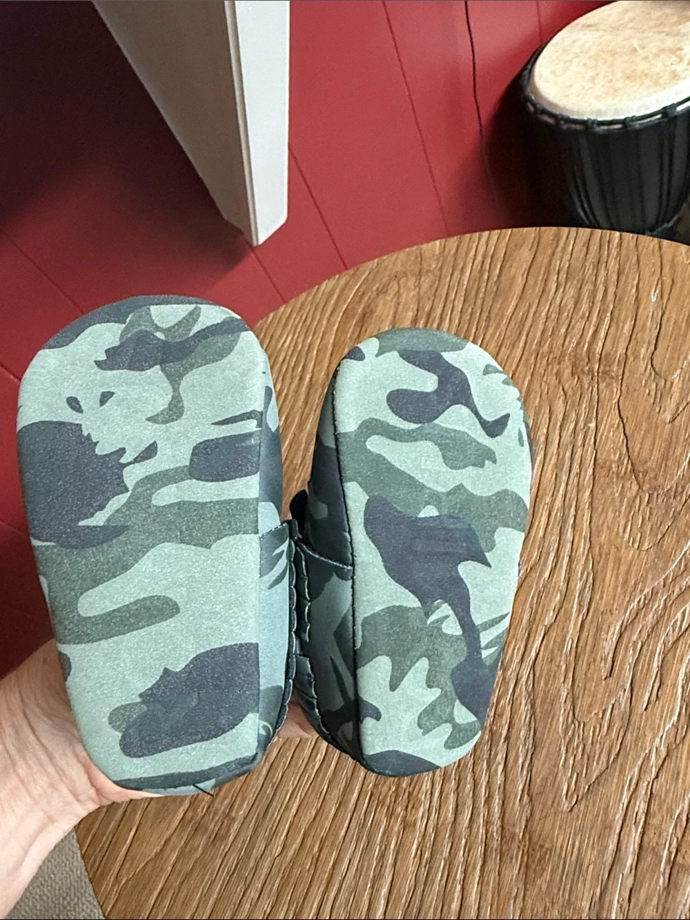 Romirus Baby Boys Moccasins Soft Sole Slip On Fringe Camouflage Green Size 1